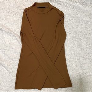 Rustic Orange Turtleneck Shirt